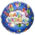 Balon folie Happy Birthday, rotund, 45 cm