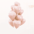 Baloane latex in forma de inimioara, Somon Macaron, 30 cm, 6 buc.