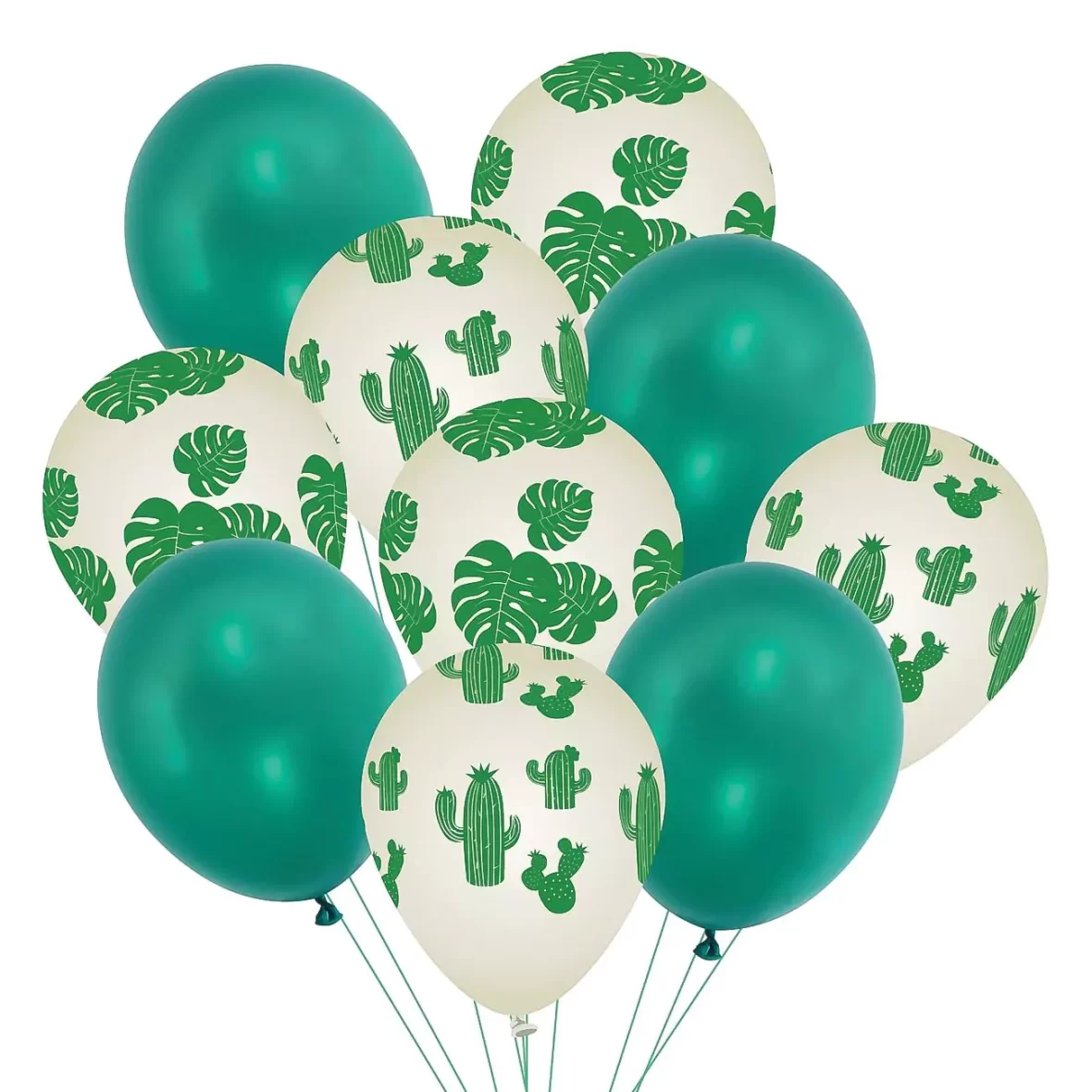 Set 10 baloane latex, Cactus, de 30 cm