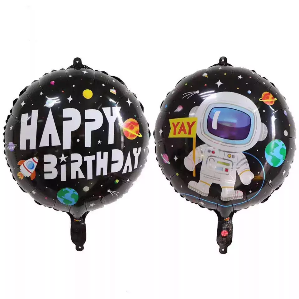 Balon folie double sided Space Party, rotund, 45 cm