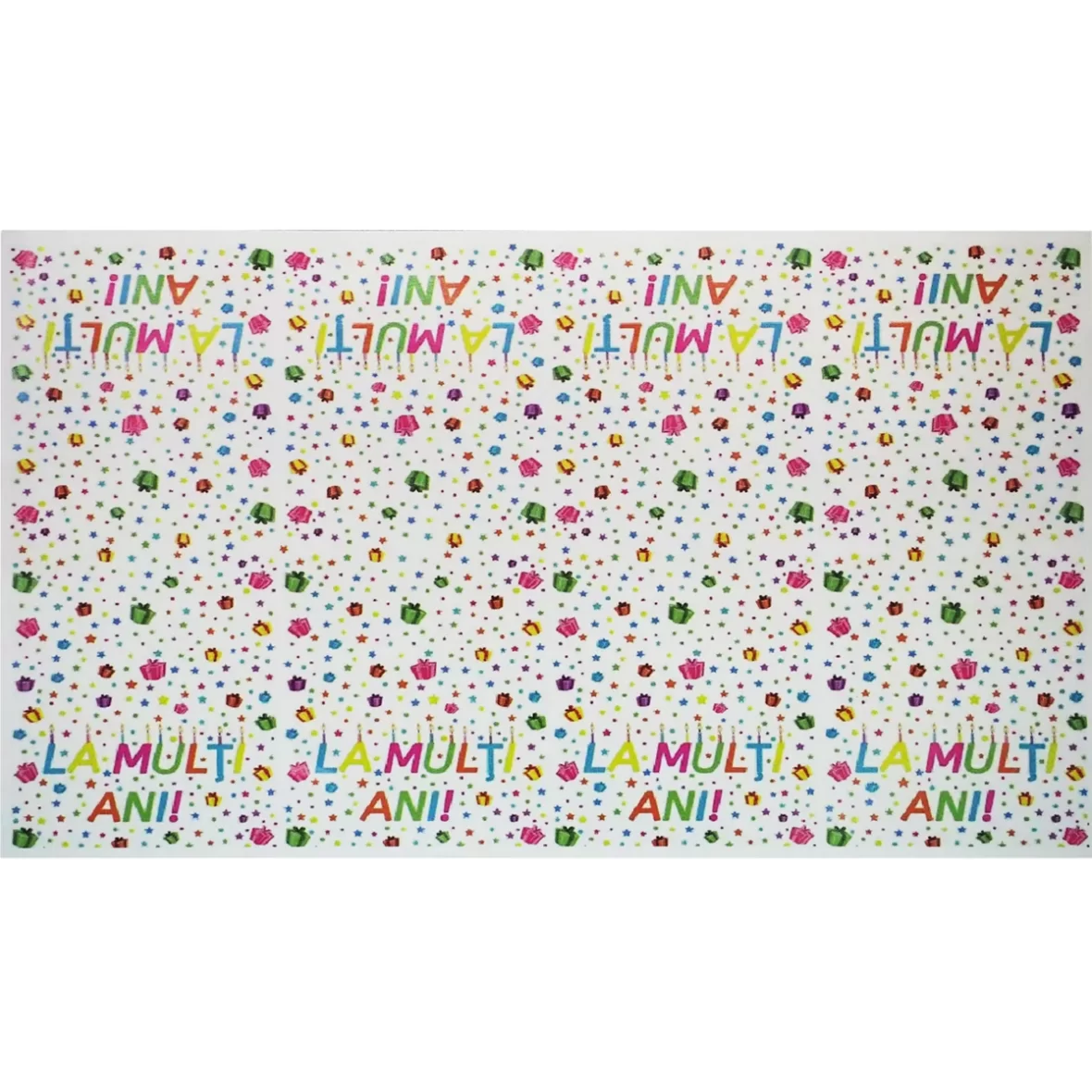 Fata de masa La multi ani, multicolora