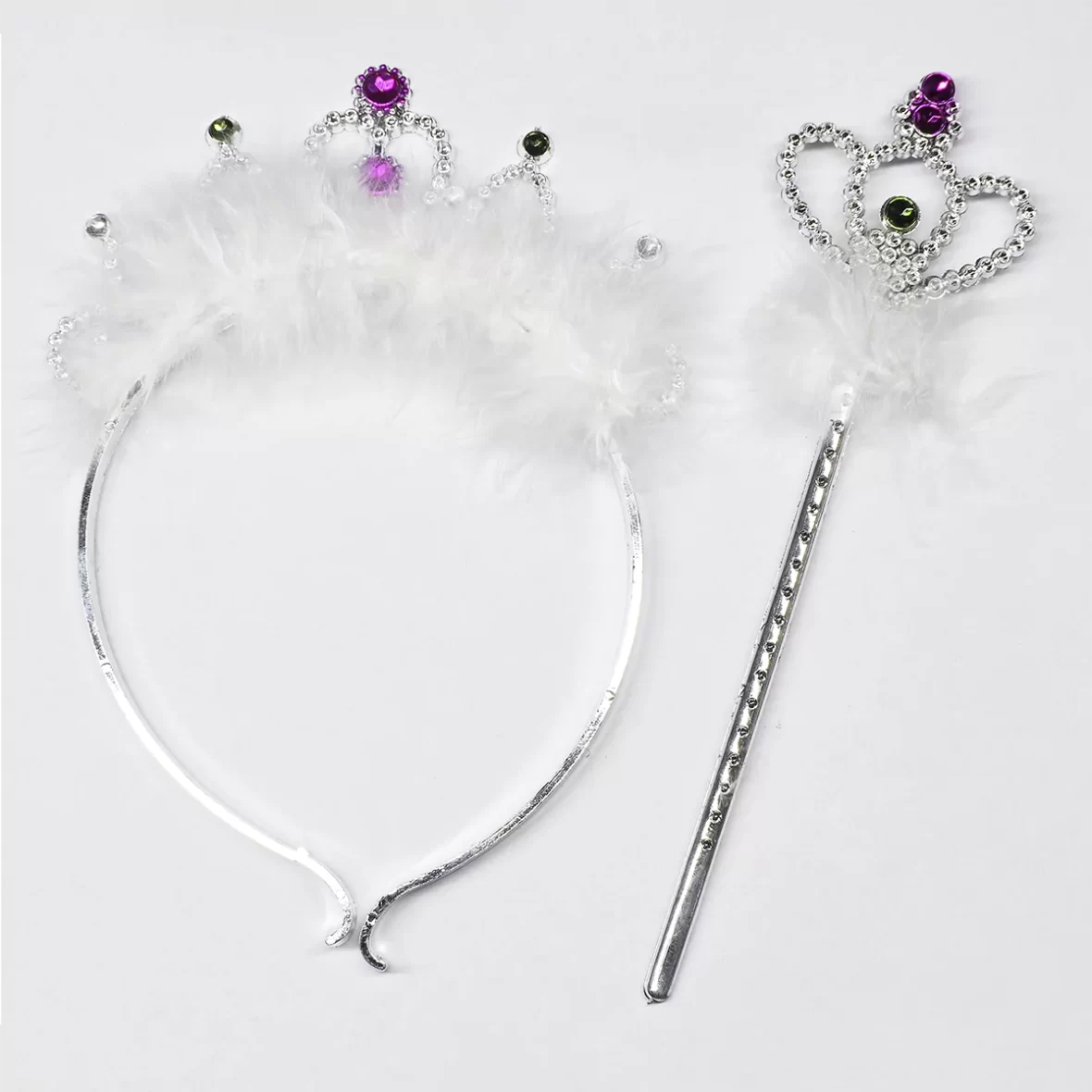 Set coronita Princess, alb