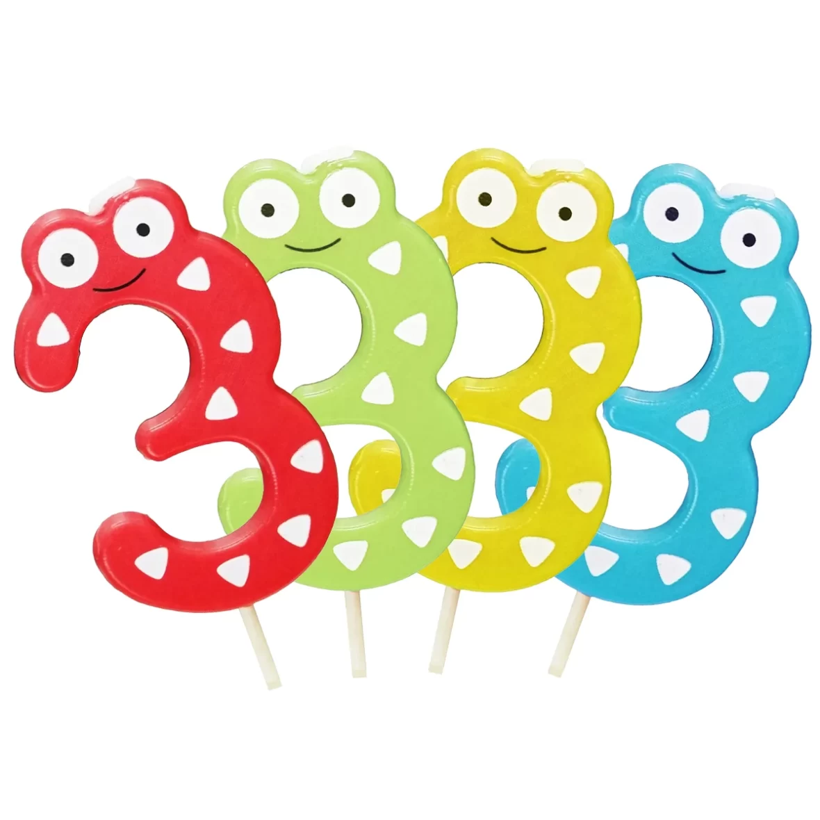 Lumanare hazlie cu cifra 3