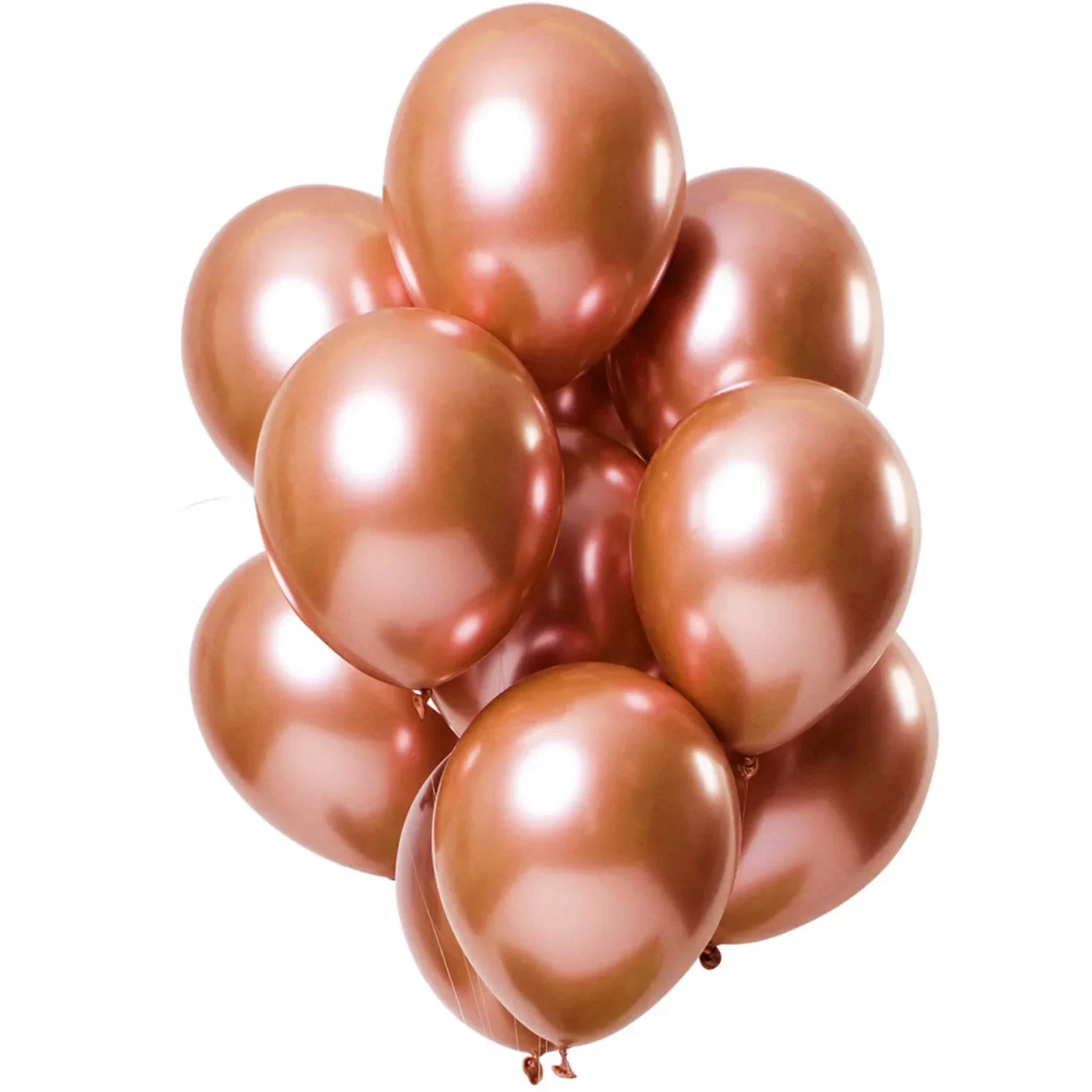 Set 10 baloane latex cromate, Caramel, 25 cm, cod culoare #126