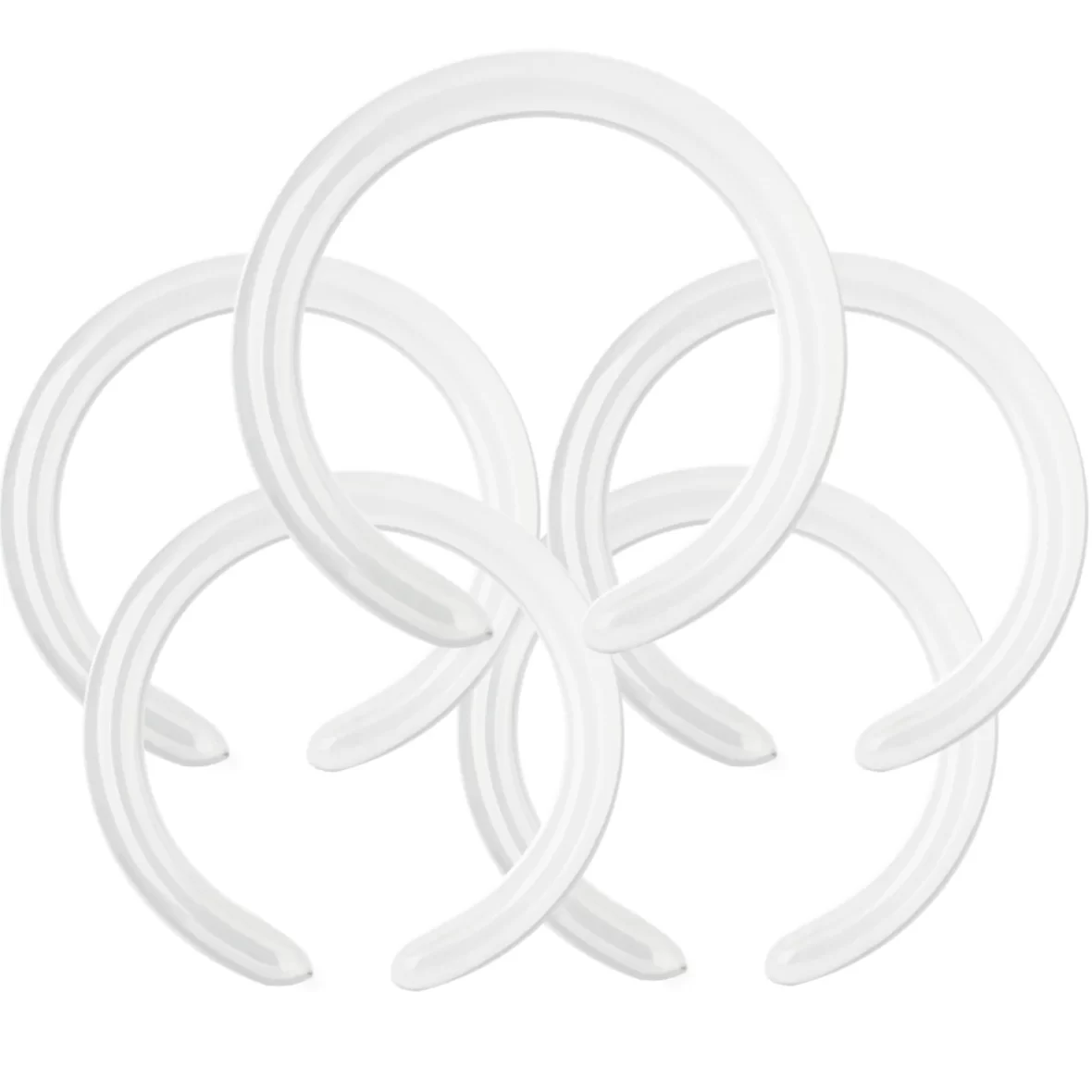 Set 10 baloane modelabile albe, cod culoare #033