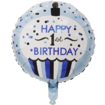 1335-balon-folie-happy-1st-birthday-albastru-rotund-45-cm