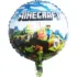 Balon folie Minecraft, rotund, 45 cm