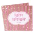 Set 12 servetele Happy Birthday, roz 33 x 33 cm
