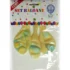Set 3 baloane confetti turcoaz cu auriu, 30 cm