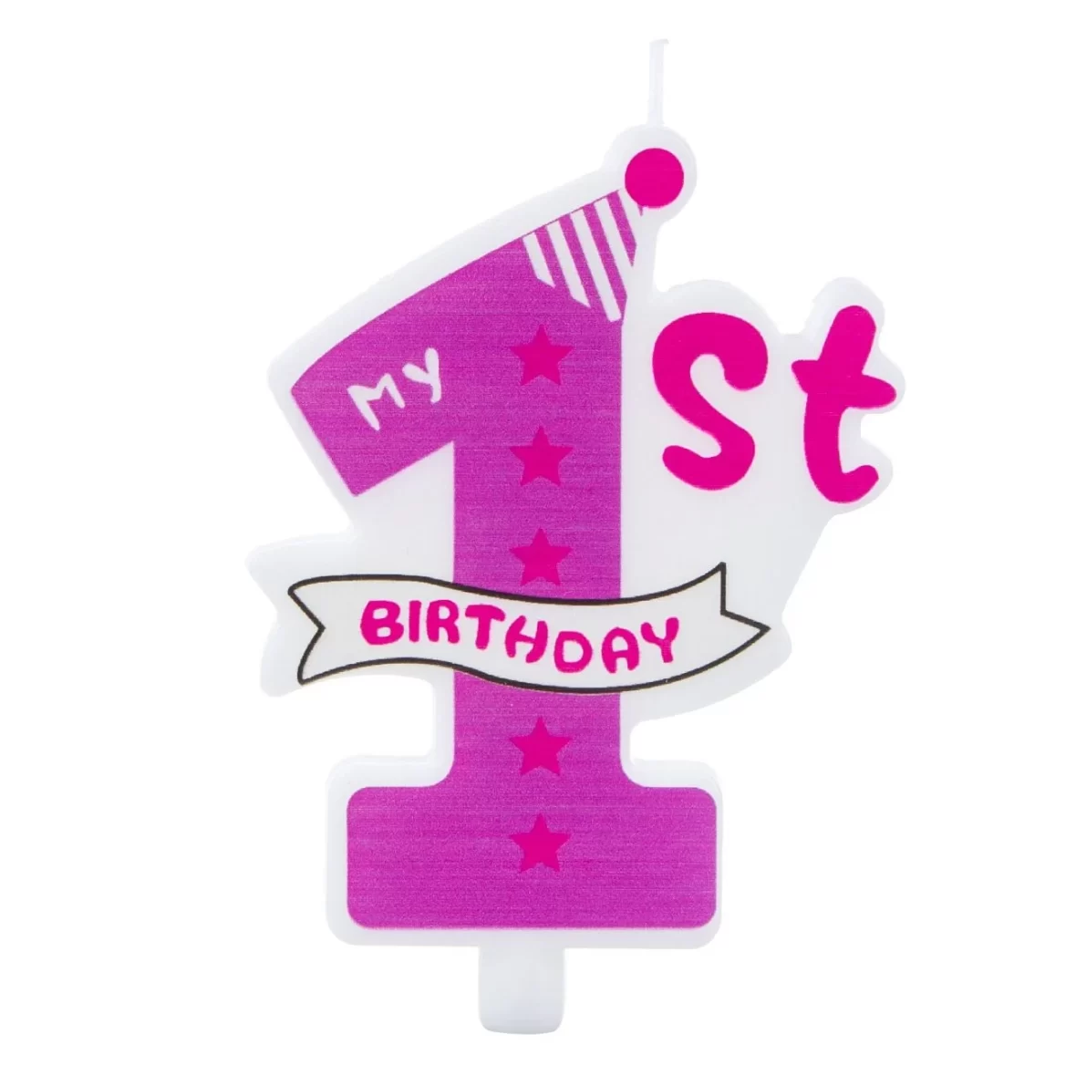 Lumanare My 1st birthday roz