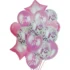 Set aranjament 14 baloane folie si latex, It's a girl, roz