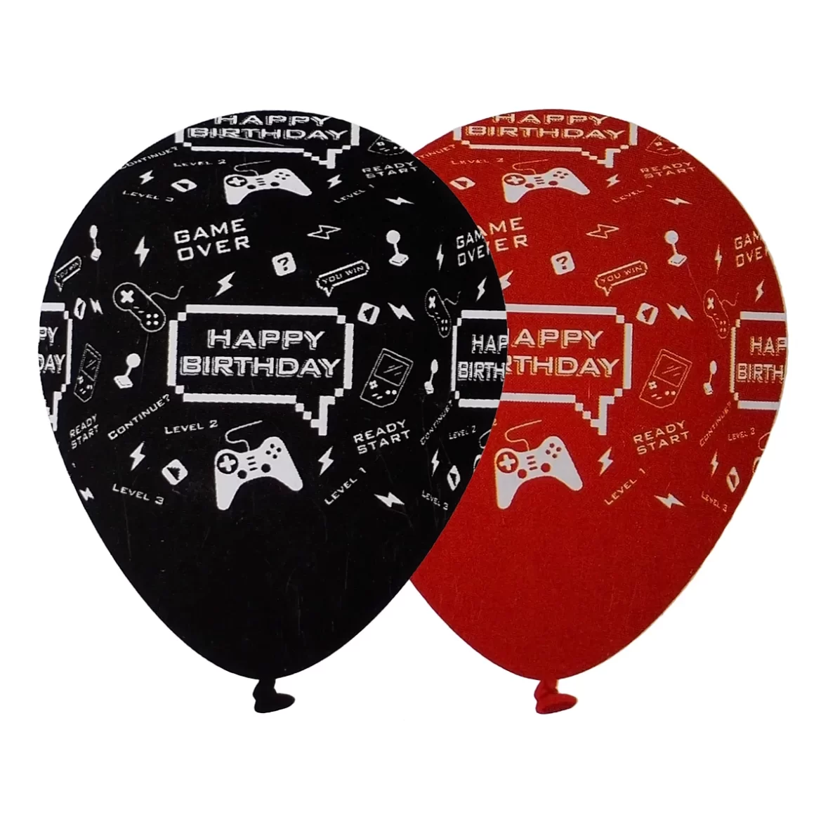 Set 6 baloane latex Game Party, 30 cm