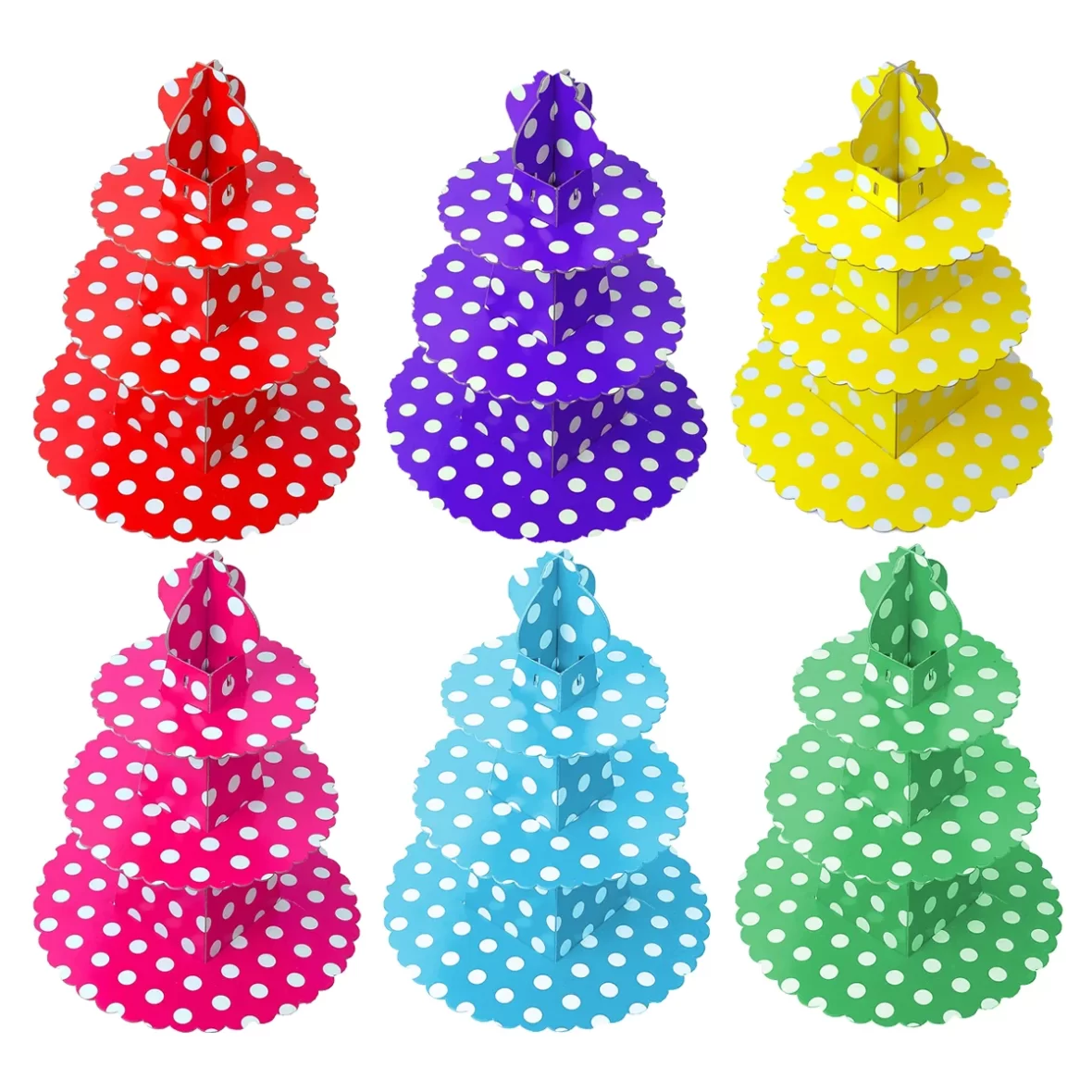 Suport etajat pentru prajituri cu buline