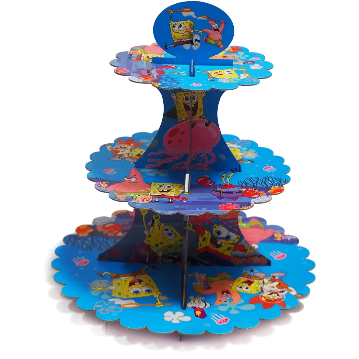 Suport etajat pentru prajituri, model cu Spongebob