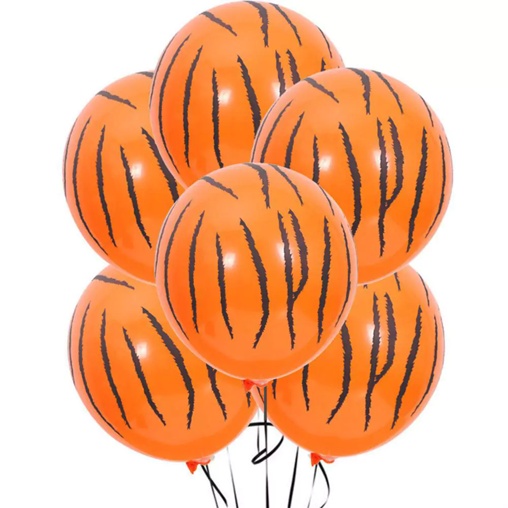 Set 10 baloane latex, model tigrat, 30 cm