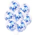 Set 10 baloane Confetti, Albastru Inchis, de 30 cm