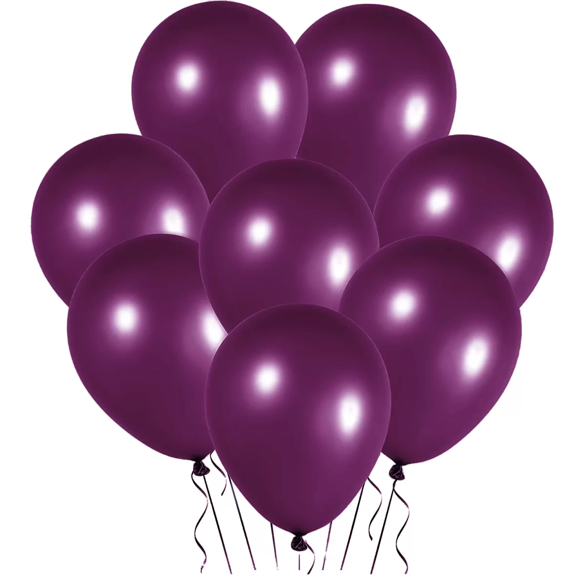 Set 10 baloane latex, Grena Inchis, perlate, de 30 cm, cod culoare #087