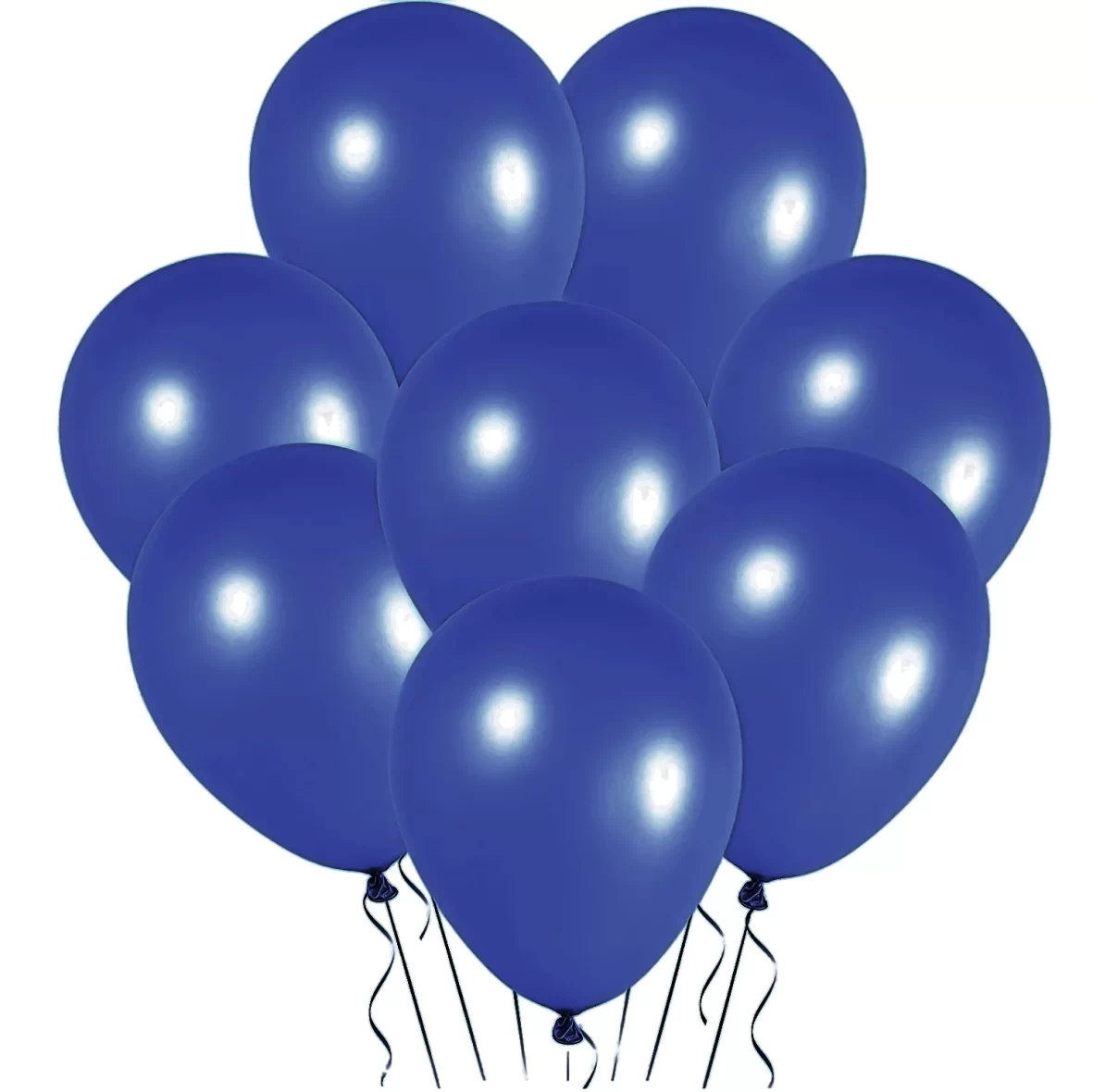 Set 10 baloane latex, Albastru Inchis, perlate, de 30 cm