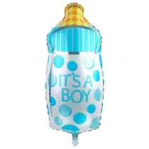 310-balon-in-forma-de-biberon-its-a-boy-43-cm-albastru