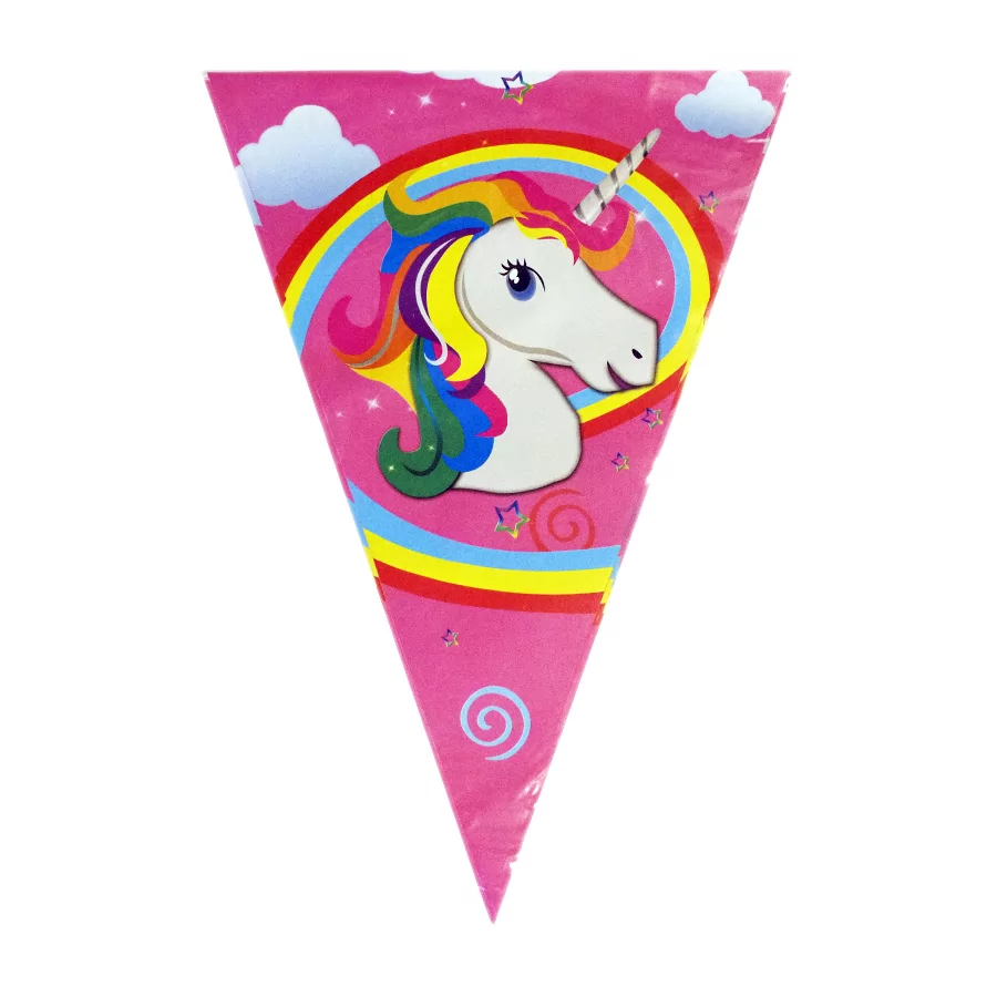 Set ghirlanda cu 10 stegulete Unicorn