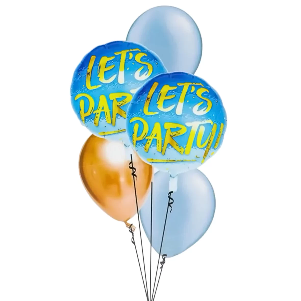 Set aranjament 5 baloane folie si latex Let’s Party