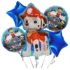 Set aranjament 5 baloane folie Paw Patrol (Patrula Catelusilor) cu figurina Marshall