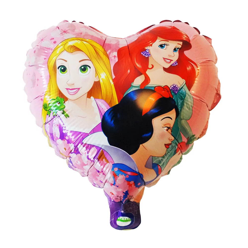Balon personaje printese, Alba ca Zapada, Ariel, Rapunzel, inimioara, 20 cm