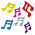 Baloane folie in forma de note muzicale duble, 45 cm