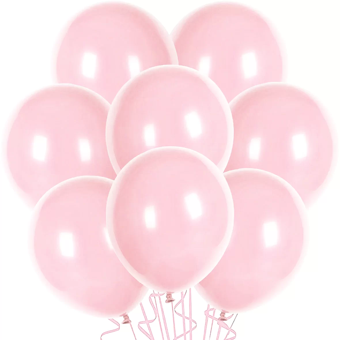 Set 10 baloane latex, Roz Deschis, de 30 cm, cod culoare #002