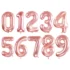 Baloane folie in forma de cifre 1, 2, 3, 4, 5, 6, 7, 8, 9, 0, Rose Gold, 100 cm