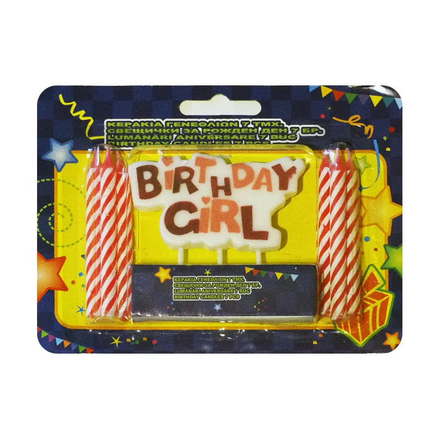 Set 7 lumanari Birthday Girl