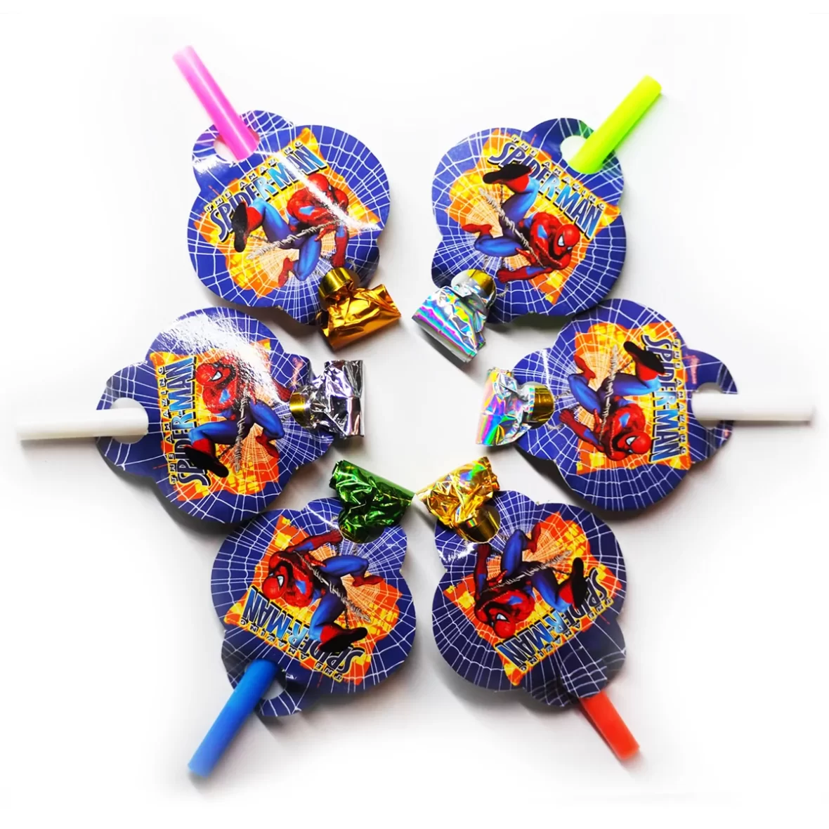 Set 6 suflatori Spiderman