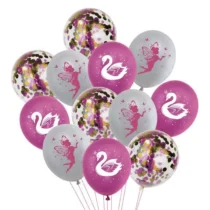 976-set-12-baloane-latex-cu-zane-lebede-si-baloane-confetti-30-cm