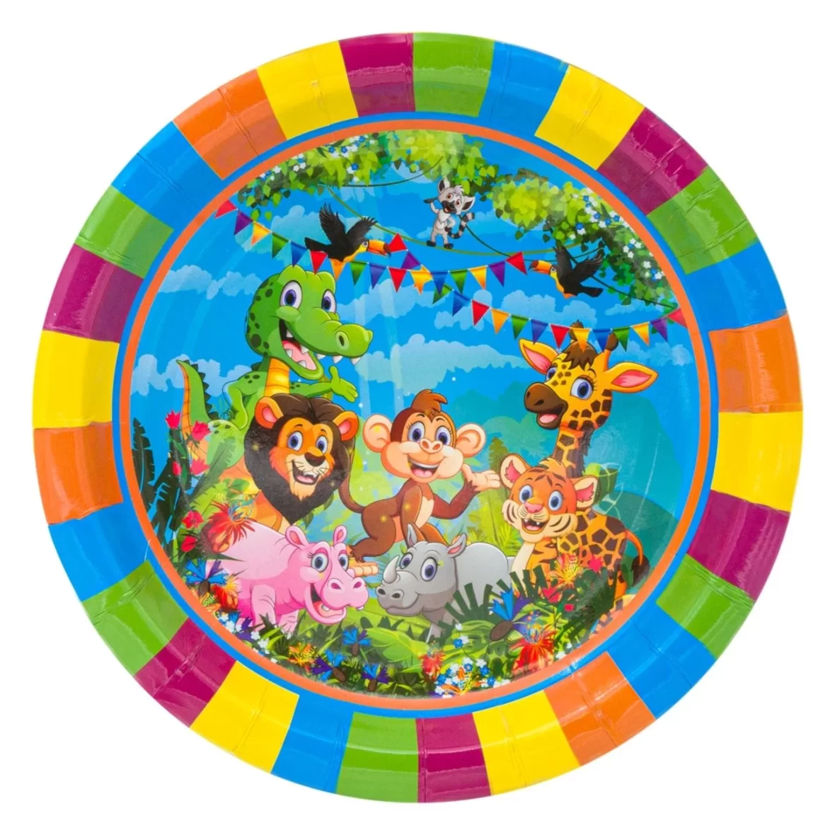 Set 6 farfurii Jungle Party, 18 cm