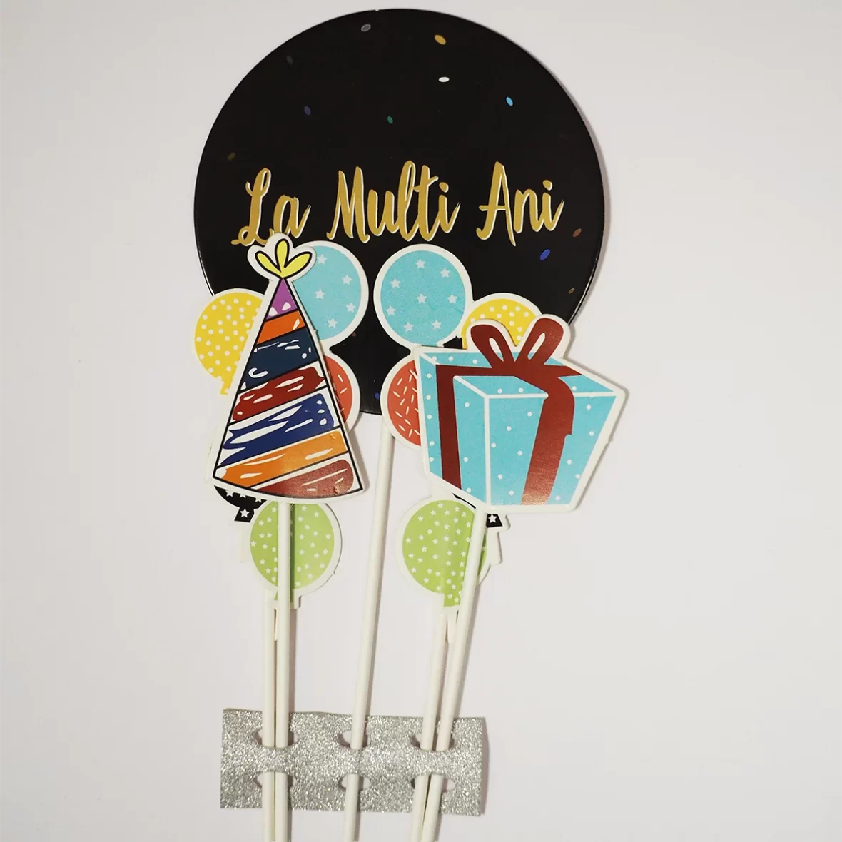 Set decoratiuni tort / Topper Party La Multi Ani 20 cm