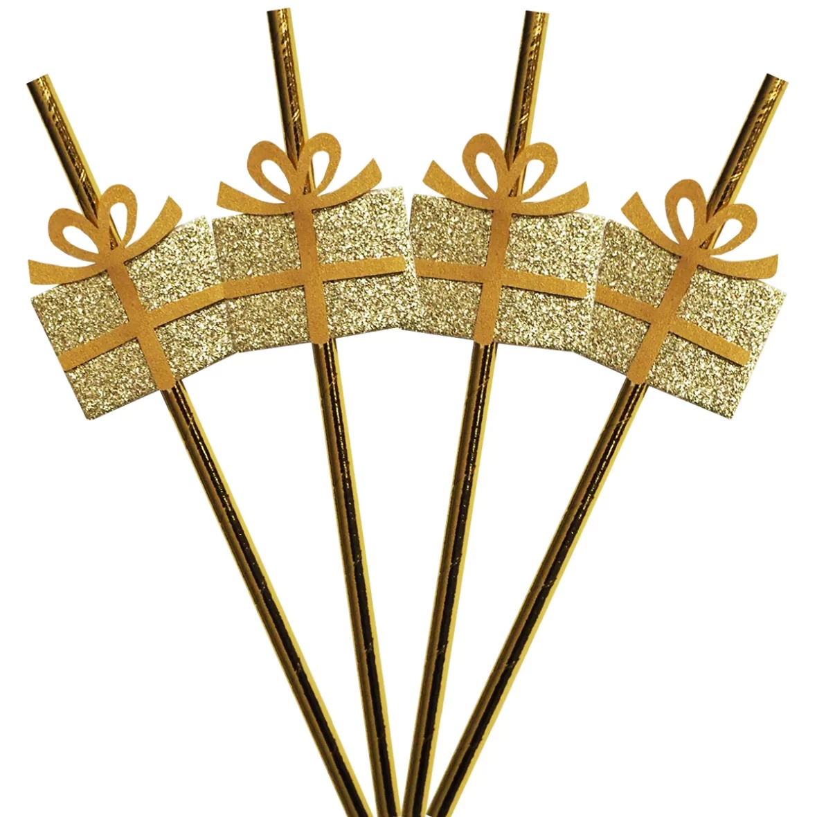 Set 4 paie aurii, model cutie cadou