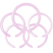 1334_6-Set 6 baloane modelabile, Roz Deschis