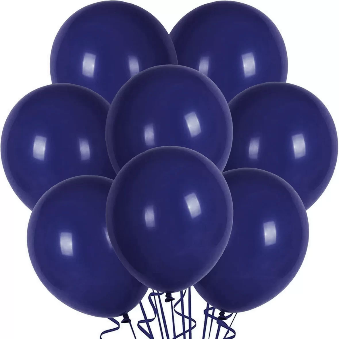 Set 10 baloane latex, Albastru Indigo, 30 cm