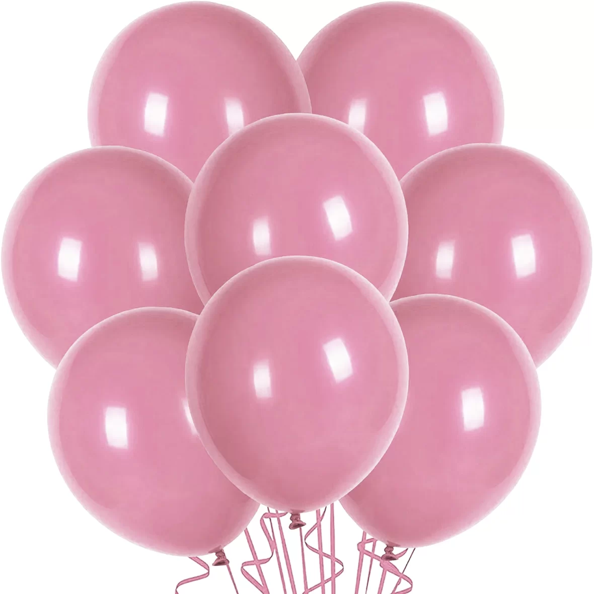 Set 10 baloane latex, Roz Mediu, 30 cm