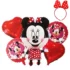 Set aranjament bundle 5 baloane folie Minnie cu Bentita cu fundita rosie
