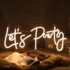 Banner luminos Led Neon LET'S PARTY, 55 X 25 cm