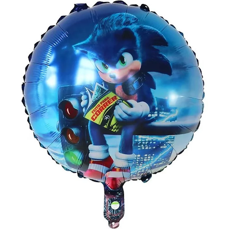 Balon folie Sonic, rotund, 45 cm