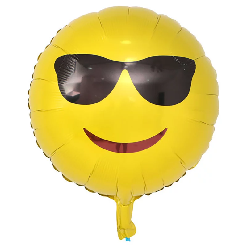 Balon folie Smiley, rotund, 45 cm