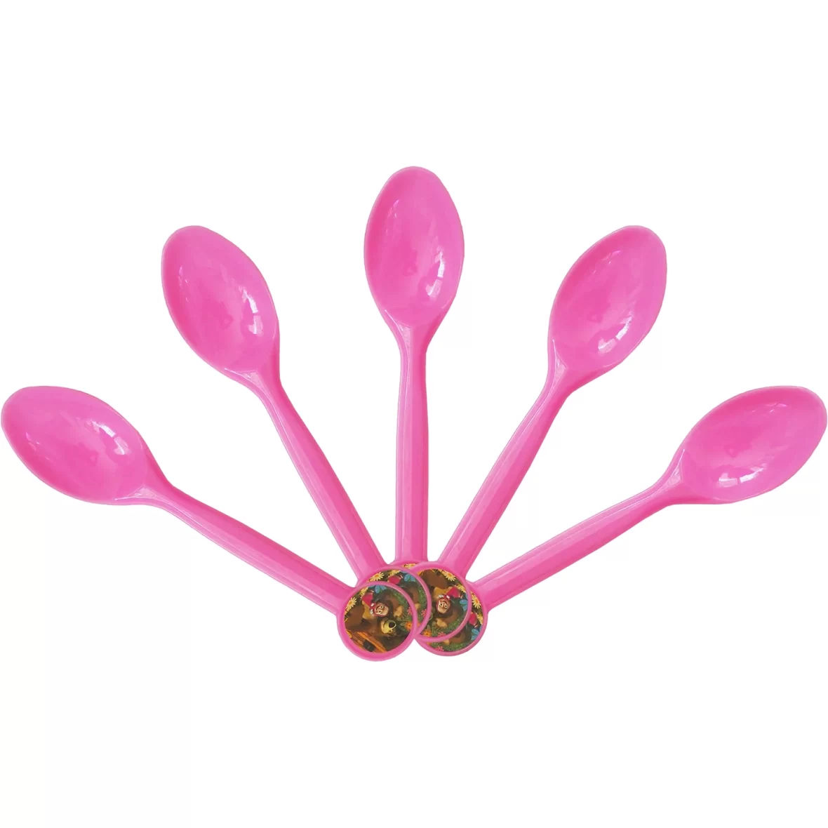 Set 10 lingurite Masha si Ursul, roz