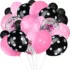 Set aranjament bundle 27 baloane latex model cu buline