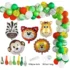 Set aranjament bundle 75 baloane folie si latex Jungle Party Animalute