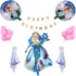 Set aranjament bundle 25 baloane folie si latex Frozen cu Ghirlanda Happy Birthday