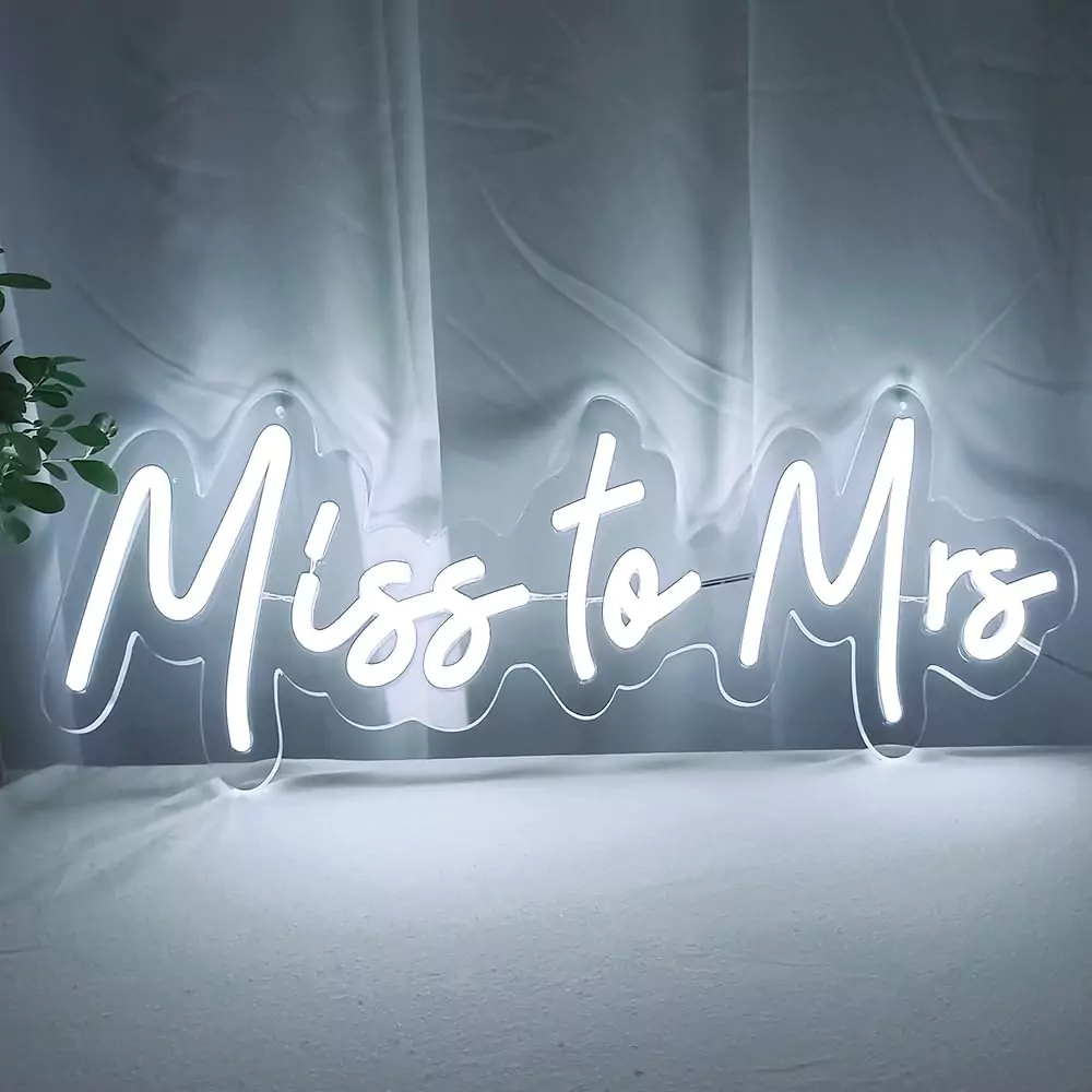 Banner luminos Led Neon MRSS TO MRS, fundal transparent, 55 x 18 cm