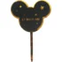Topper Tort La Multi Ani, Cap Mickey Mouse, negru cu auriu 17 cm