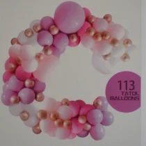 2607-set-arcada-cu-113-baloane-in-nuante-de-mov-roz-auriu-si-alb